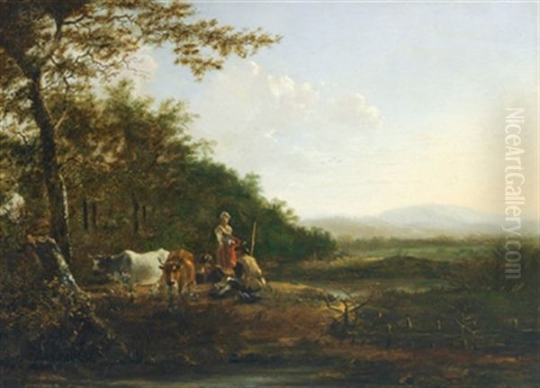 Hirtenszene In Einer Bewaldeten Landschaft - view 1