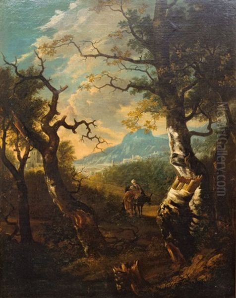 Sudliche Landschaft Mit Reisenden - view 1