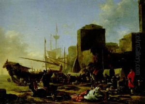 Vor Abfahrt Der Schiffe Im Hafen Vor Abfahrt Der Schiffe Im Hafen