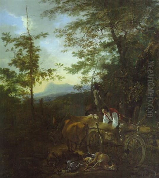 An Italianate Landscape: The Return From The Chase - view 1