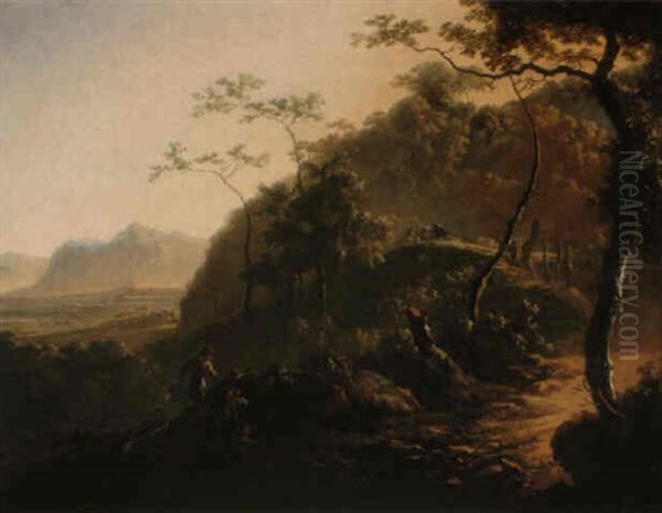 Italianate Landscape With Figures - view 1