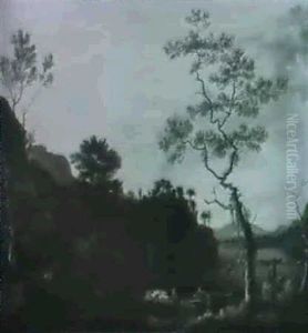 A River Landscape With Figures In A Boat by Adam Pynacker