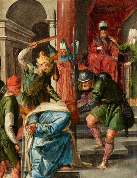 Christ Before Hannas Pilate Washing His Hands - view 1