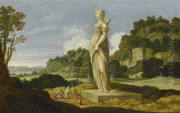 Landscape With Worshippers At The Altar Of Diana - view 1