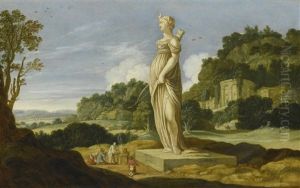Landscape With Worshippers At The Altar Of Diana by Jacob Symonsz Pynas