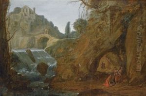 The Good Samaritan In A River Landscape