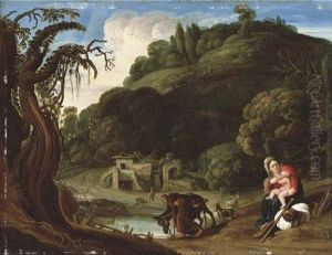 The Rest On The Flight Into Egypt by Jacob Symonsz Pynas