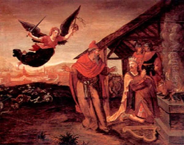 King David Sacrificing And Praying For The Israelites' Victory Over The Philistines - view 1