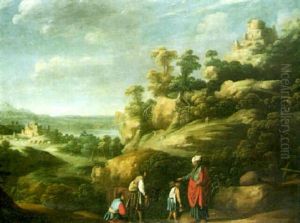 An Extensive Wooded Landscape With David Anointed By Samuel