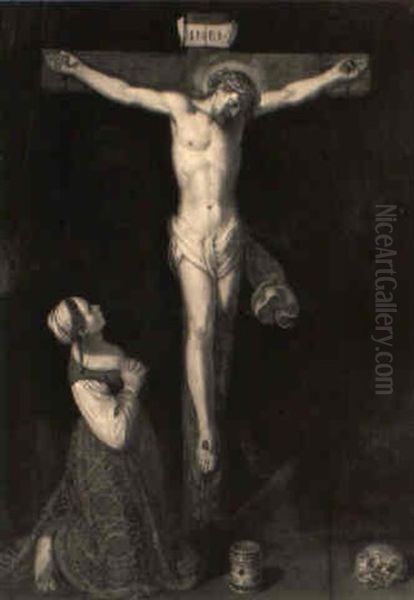 The Magdalen Kneeling At The Foot Of The Cross - view 1