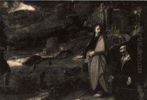Saint Peter Kneeling Before Christ By The Shore Of Lake Galilee Saint Peter Kneeling Before Christ By The Shore Of Lake Galilee