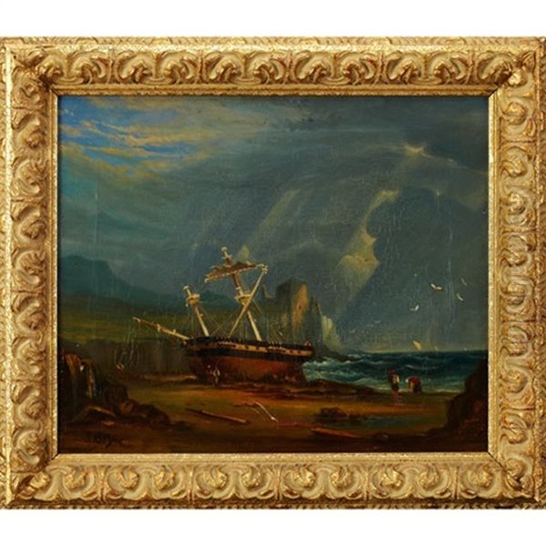 Ship At Low Tide - view 1