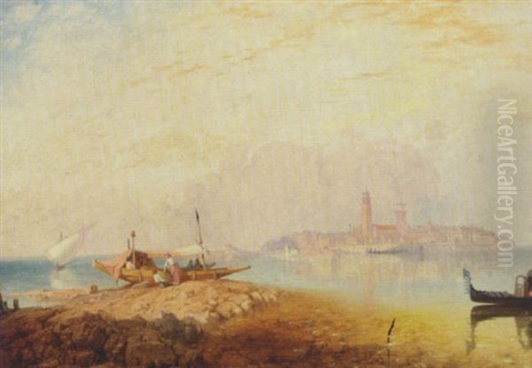 Gondoliers At Angera-maggiore - view 1