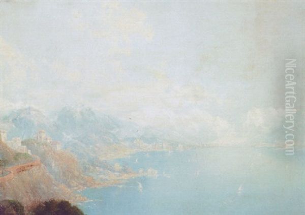 Shipping In An Italianate Lake Landscape - view 1