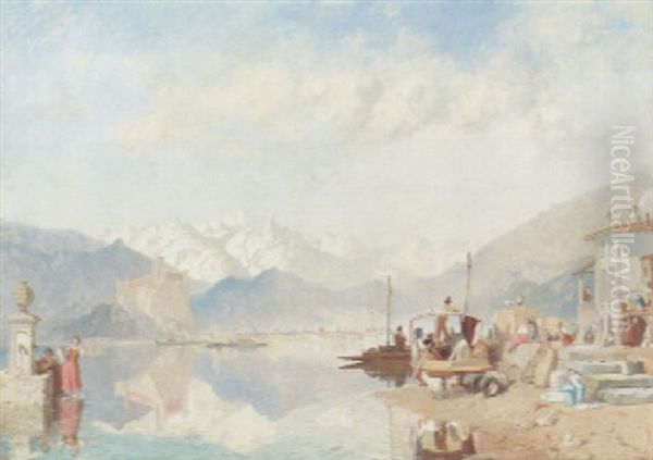 Recollections Of The Lago Maggiore - Market Day At Pallanza - view 1