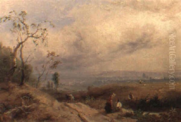 A Peep At The Metropolis, From Hampstead Heath - view 1