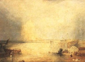 A View Of Saint Michael's Mount, Cornwall by James Baker Pyne