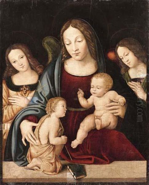 Madonna Con Bambino, San Giovannino E Angeli - view 1