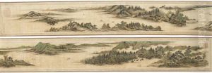 Two Paintings Of Landscape by Qian Weicheng