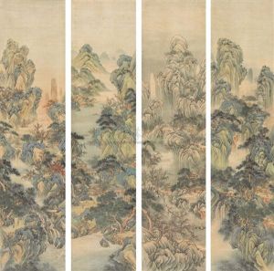 Landscape (4 Works) by Qian Weicheng