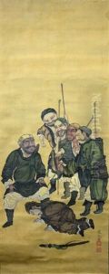 Jiu Hua Circa 1815-1865, 6 Chinese Military Scroll by Qiu Hua