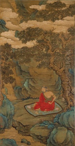 Bodhidharma Sitting Under A Sala Tree - view 1