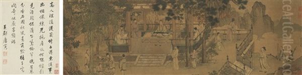 Scholars Gathering In A Garden - view 1
