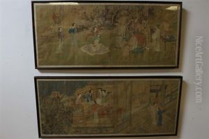 Chinese] 17th Century 2 Pieces Of Chinese Scroll