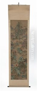 Landscape With River And People by Qiu Ying