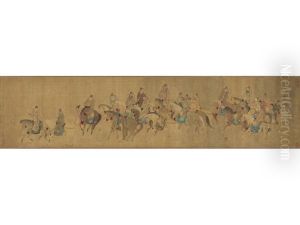 Scholars On Horses by Qiu Ying