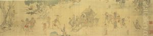 Scenes From The Life Of Confucius (4 Works) by Qiu Ying