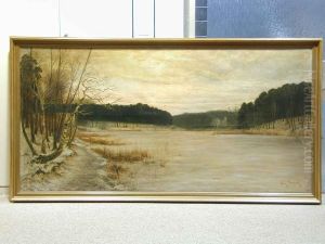 Berlin, Der Grunewaldsee Im Winter