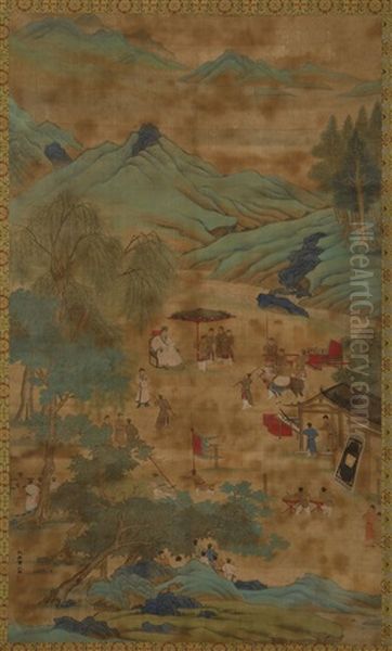 Courtiers With Archers - view 1