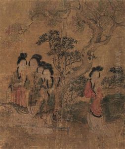 Five Beauties by Qiu Ying