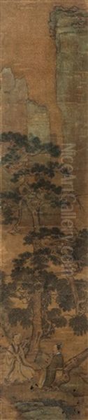 Characters Under A Pine Tree - view 1