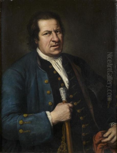 Portrait De Gentilhomme En Habit Bleu - view 1