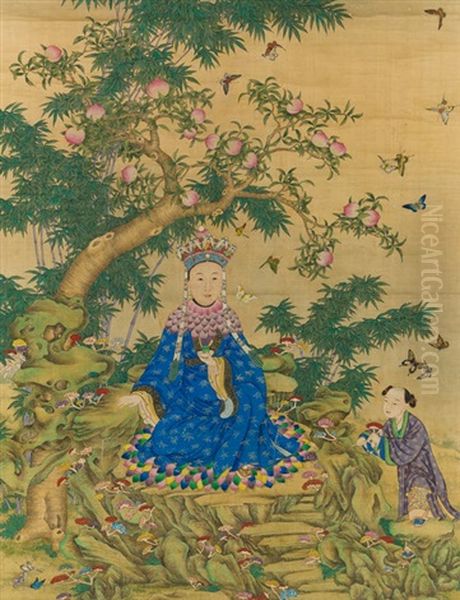 An Imperial Portrait Of The Empress Dowager Cixi As Guanyin - view 1