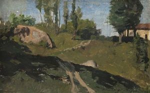 Paesaggio Collinare Con Cascina Sullo Sfondo by Giovanni Battista Quadrone