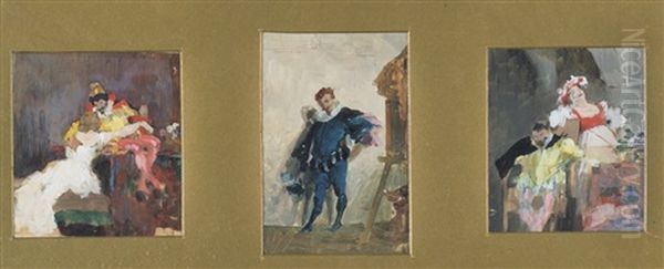 Scene Di Corte (3 Works, Various Sizes) - view 1