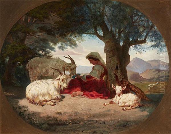 Two Paintings With Shepherds And Their Flocks - view 1