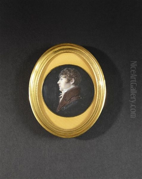 Portrait D"eugene De Beauharnais En Buste De Profil Vers La Gauche En Redingote Brune - view 1