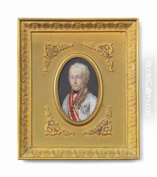 Ferdinand Iii Of Habsburg (1759-1824), Grand-duke Of Tuscany 1790-1801, In The Uniform Of An Austrian Field Marshal, Wearing The Order Of The Golden Fleece And The Red Sash And Breast-star Of The Order Of St Joseph Of Tuscany - view 1