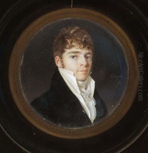 Bildnis Eines Jungen Herrn Mit Gelocktem Haar by Ferdinando Paul Louis Quaglia