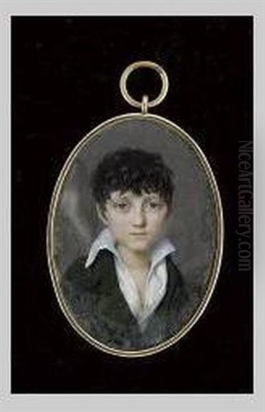 Young Boy Wearing Dark Green Coat Over White Shirt And Waistcoat - view 1