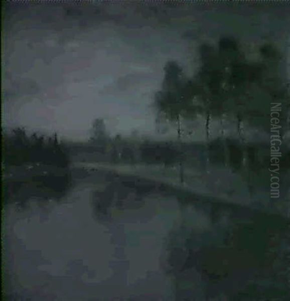 Flussauf Mit Birken - view 1