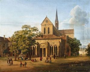 The Cistercian Abbey In Maulbronn by Domenico II Quaglio