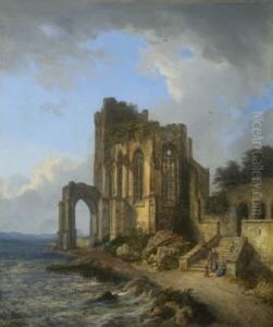Ruine Einer Gotischen Klosterkirche Am Strand