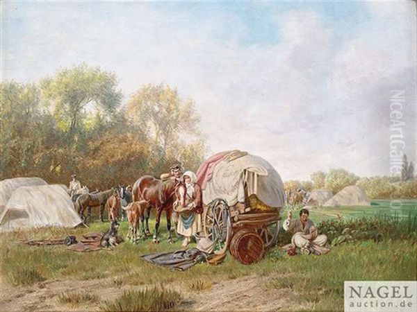 Feldlager Mit Marketenderwagen - view 1