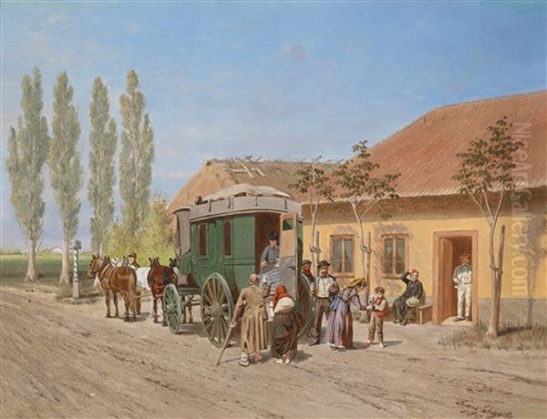 Ankunft Der Postkutsche - view 1