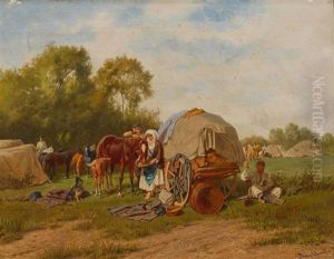 Marketenderin Im Feldlager by Franz Quaglio